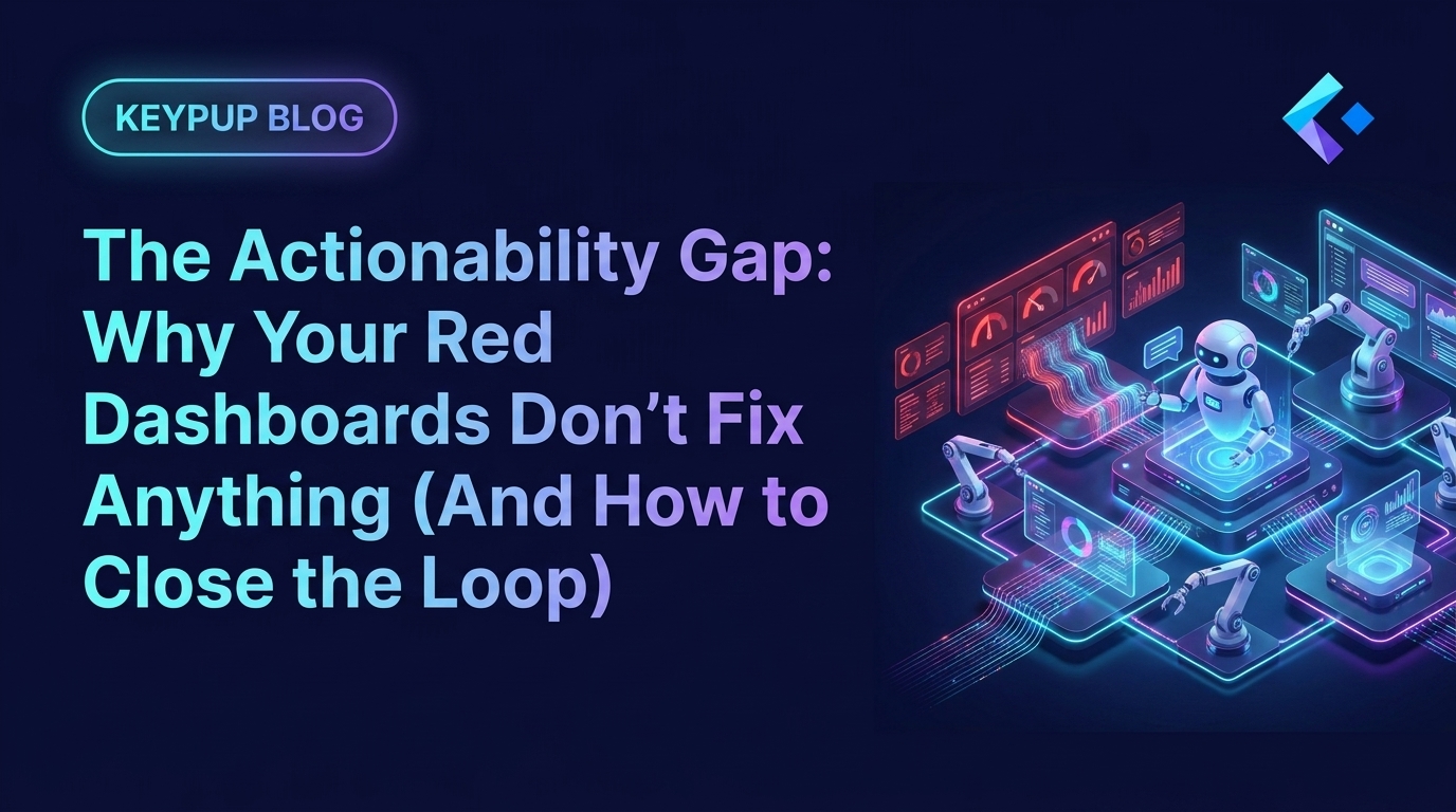 The Actionability Gap: Why Your Red Dashboards Don't Fix Anything (And How to Close the Loop)
