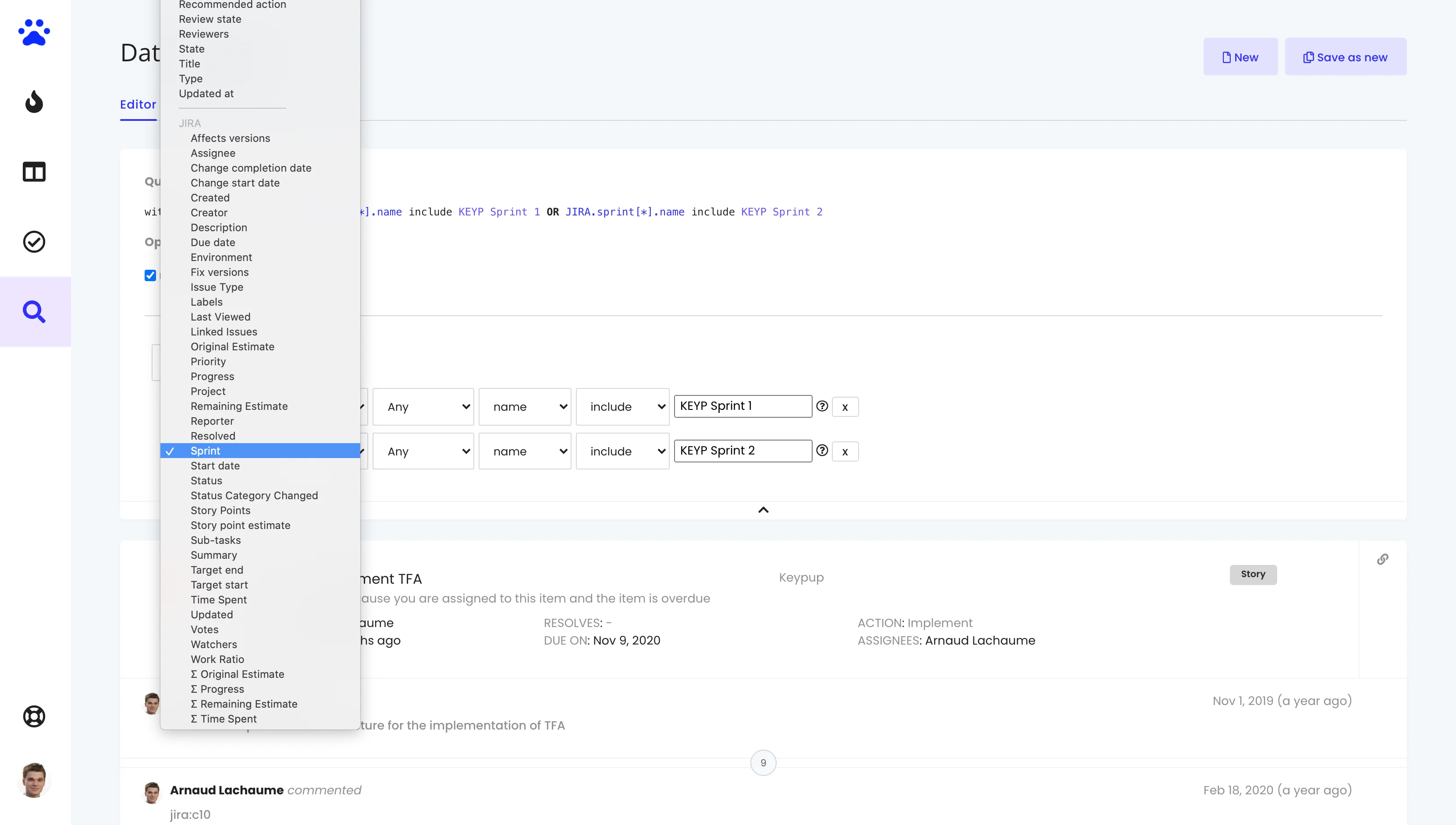Build dynamic reports based on JIRA custom fields